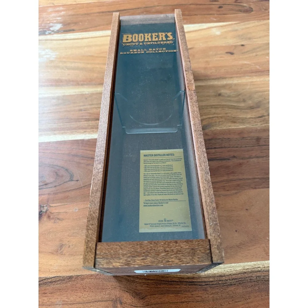 Bookers Bourbon Wooden Box Storyteller Batch 2023-04 Empty Display Case w/ Card
